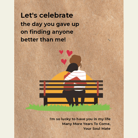 Celebrate Anniversary Cute Illustration eCard
